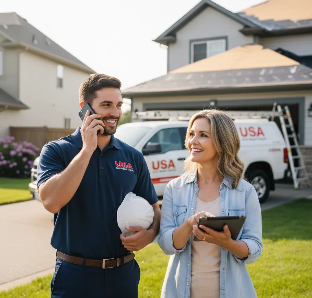 USA Roof Repair Experts customer support in Galveston